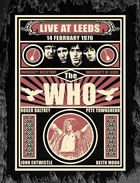 The Who Live University Of Leeds 1970 T-Shirt | Vintage concert posters ...