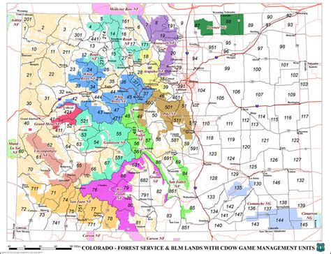 Colorado State Wildlife Areas Map | Time Zones Map