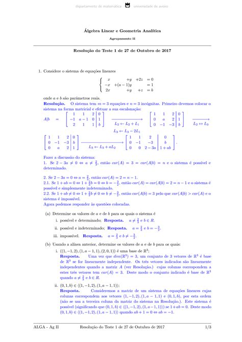 Teste Resolucao Alga Agii Departamento De Matem Atica