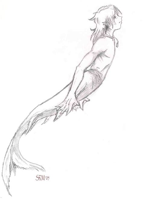 On Deviantart Mermaid Sketch