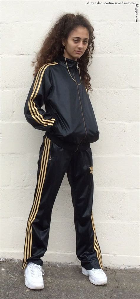 Retro Adidas Chile 62 Black Gold Jersey Tracksuit Womens Adidas Women Tracksuit Outfit