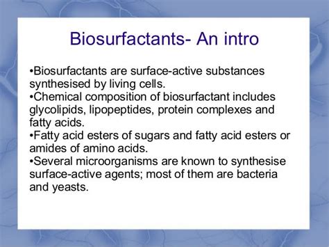 Biosurfactants And Their Application In Microbubble Preparation