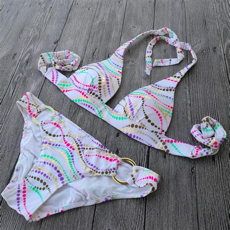 Triangle Bikini Set Women Brand Swimsuits Swimwear Sexy Wire Free Low