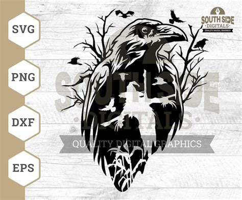 Crow Svg File Raven Svg Black Bird Svg Scarecrow Svg Etsy Australia