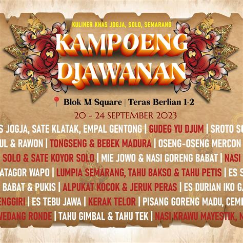 Festival Kuliner Kampoeng Djawanan Di BLOK M SQUARE