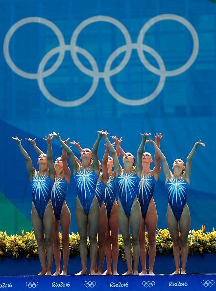 Team Russia Competes In The Synchronised Swimming Teams Free Routine On