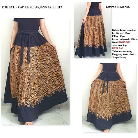 Jual Rok Batik Cap Klok Panjang Muat Jumbo Shopee Indonesia