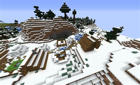 Snowy Village seed for Minecraft 1.17.1/1.16.5/1.16.5/1.16.2/1.15.2/1.14.4