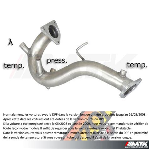 Tube De Suppression Fap En Inox Downpipe Defap AUDI 2 7 Et 3 0 TDI