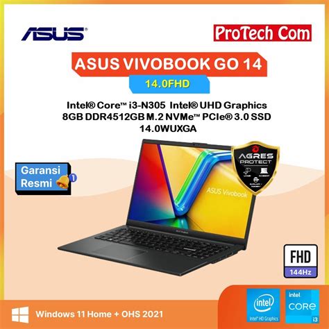 Jual Asus Vivobook Go 14 E1404ga I3 N305 8core 8gb 512gb W11ohs 14