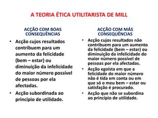 A teoria ética utilitarista de mill | PPTX