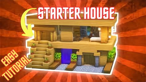 Minecraft How To Build A Survival Starter House Tutorial Minecraft