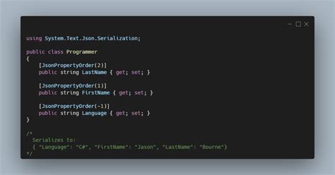 C Property Order With System Text Json Makolyte