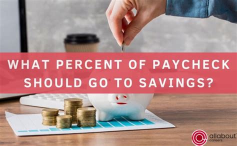 What Percent Of Paycheck Should Go To Savings