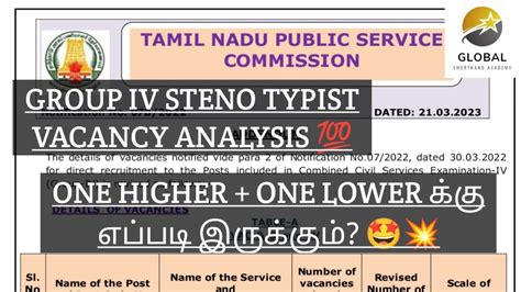 TNPSC GROUP 4 2022 STENO TYPIST VACANCY ANALYSIS TNPSC COUNSELLING