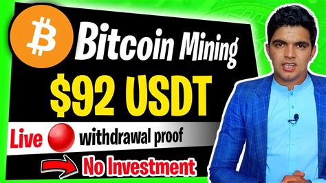 Bitcoin Mining App 92 USDT Live Withdrawal Proof Bitcoin Mining