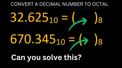 How To Convert A Decimal Number To Octal Number Base System Youtube