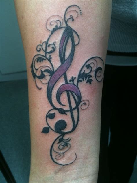 42 Treble Clef Tattoos With Significant Meanings - TattoosWin | Music ...