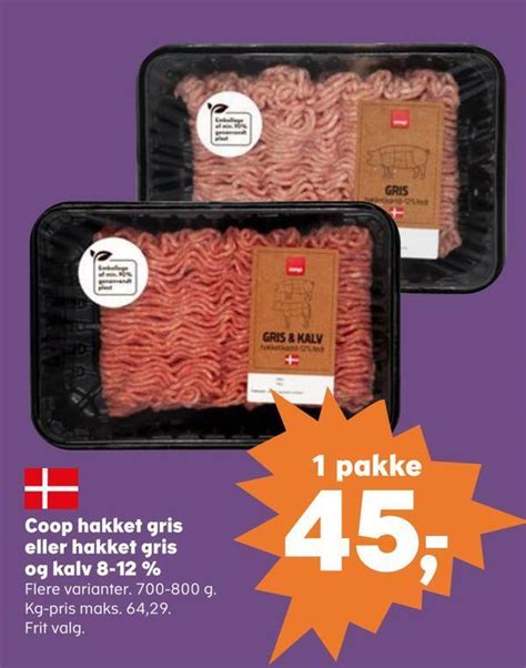 Coop Hakket Gris Eller Hakket Gris Og Kalv Tilbud Hos Kvickly