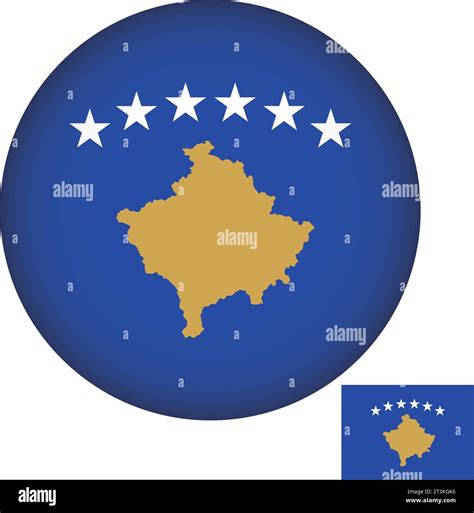 Kosovo Flag Round Shape Stock Vector Image And Art Alamy