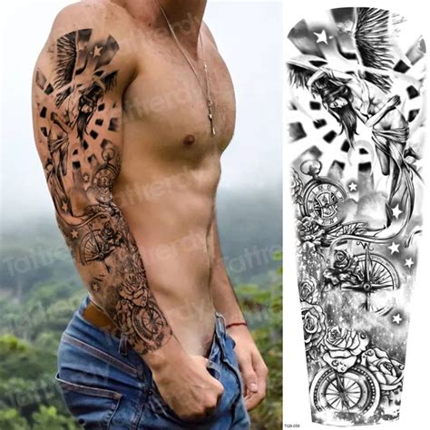 Tatuagem Temporária Masculina Tatuagem De Braço Robô À Prova D água