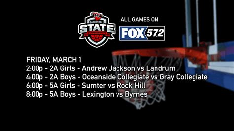 How to watch the SCHSL state championship basketball games