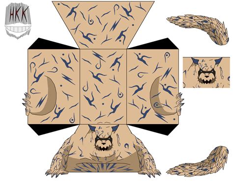 Shukaku Paper Toy Free Printable Papercraft Templates