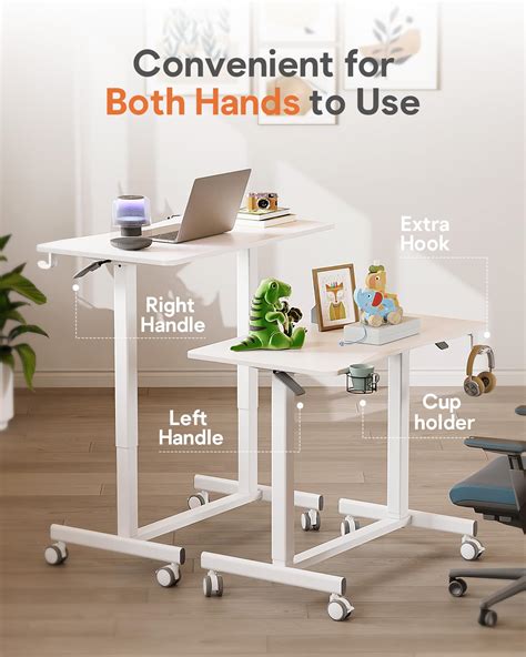 Joy Worker Mobile Standing Desk 35in Small Standing Desk