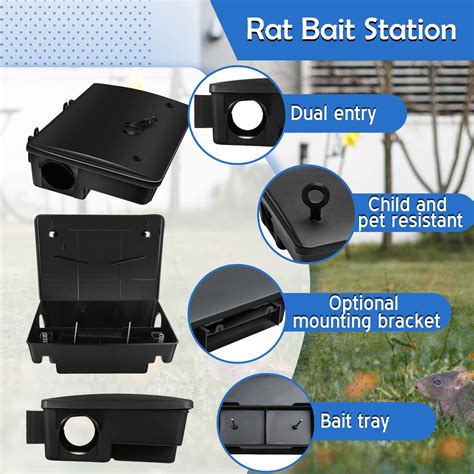 Qualirey Large Rat Bait Station With Key Rat Bait Station Traps