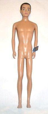 Nude Raven Flocked Hair Barbie Ken Doll Repro Kn