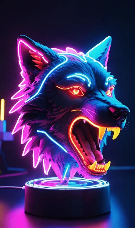 Download Wolf, Art, Neon. Royalty-Free Stock Illustration Image - Pixabay