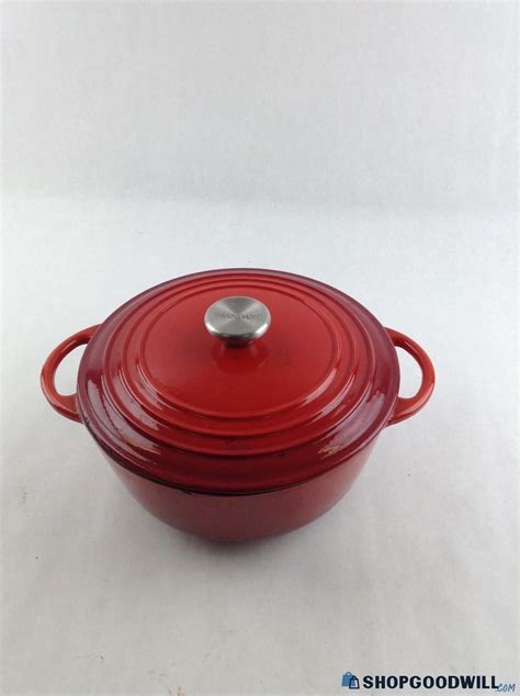 Brandani Red Enameled Cast Iron Dutch Oven