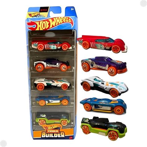 Pack Carrinhos Hot Wheels Track Builder Escala HTV Mattel Shopee Brasil