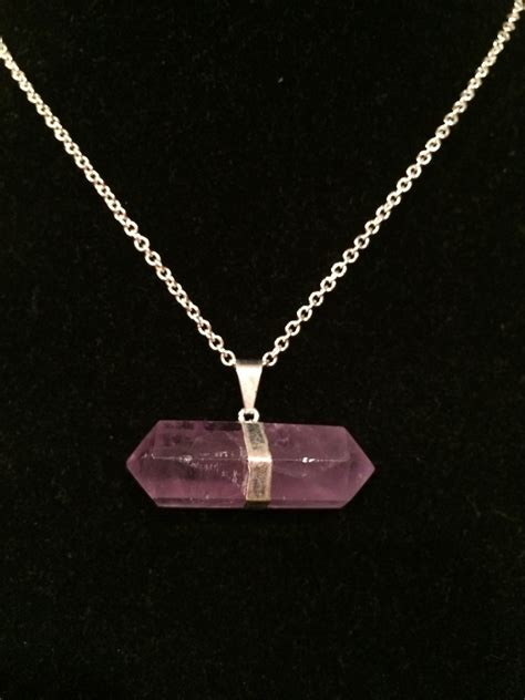 Amethyst Pendant Amethyst Necklace Healing by NewMoonBeginnings