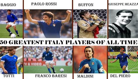 Who are the 10 best Italian football players in history?