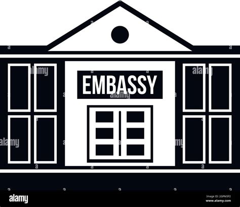 Embassy Icon Simple Style Stock Vector Image And Art Alamy