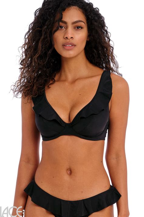 Freya Swim Jewel Cove Bikini Beha Plunge F K Cup Plain Black Lace