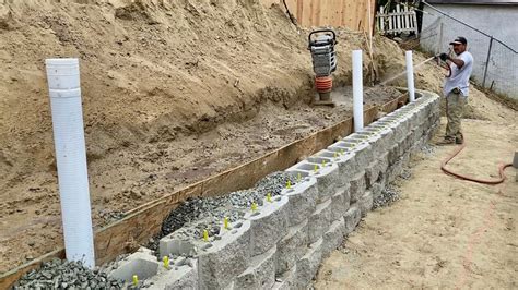 Como Hacer Muro De Bloques Muy Facil Making Retaining Block Walls Muro De Bloques Muros De