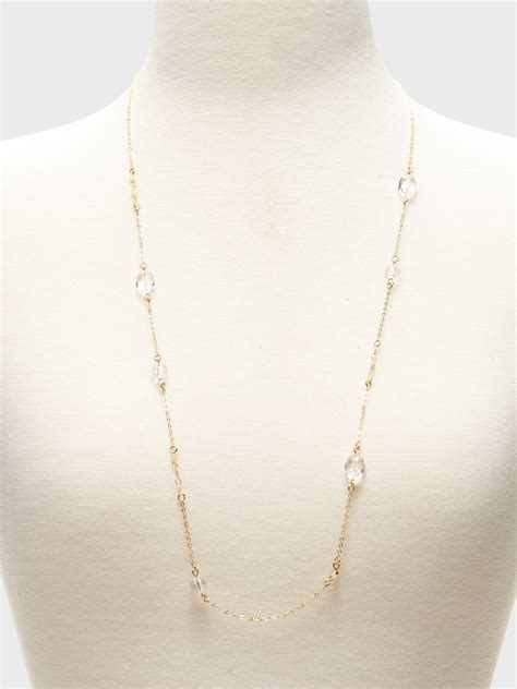 Clear Gem Necklace Banana Republic Factory