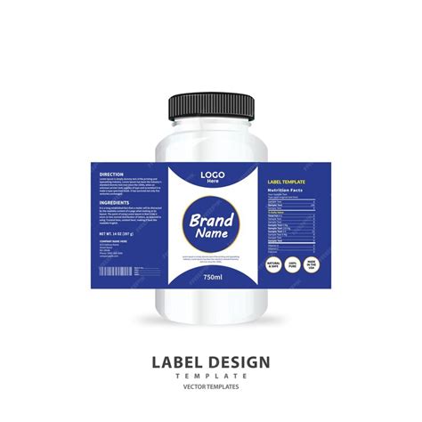 Premium Vector | Vector bottle label package template design label ...