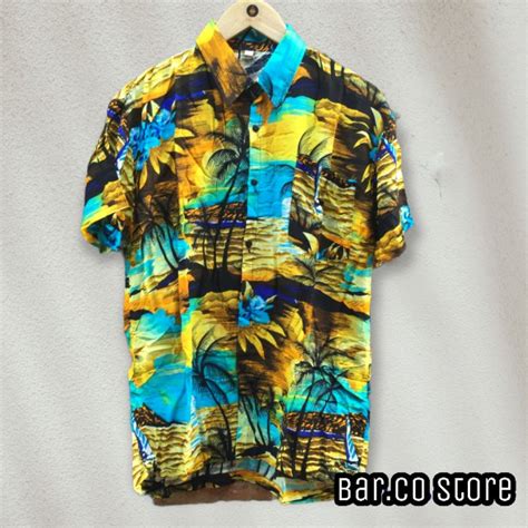 Jual Kemeja Dewasa Motif Pantai Hawai Bali Hem Pantai Bali Shopee