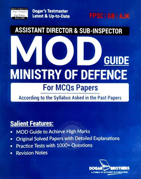 Assistant Director And Sub Inspector Mod Ministry Of Defence Guide