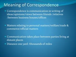 Business correspondence | PPT 