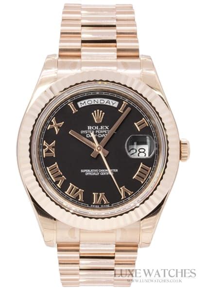 Rolex Oyster Perpetual Day Date Ii Rose Gold Luxe Watches