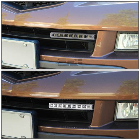 Black Housing Clear Headlight Amber Corner Led Fog Light Set For