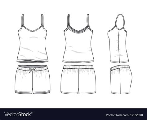 Blank Clothing Templates Royalty Free Vector Image