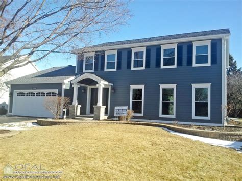 Dark Blue & White House in Naperville With James Hardie Siding ...