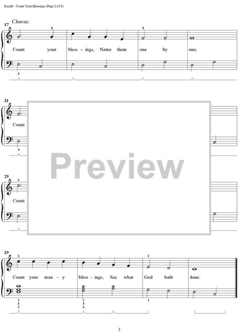 Count Your Blessings Sheet Music For Easy Pianovocal Sheet Music Now