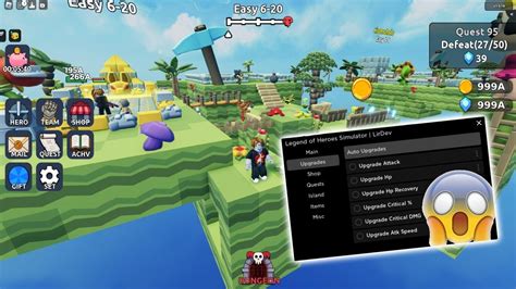 NEW Roblox Legend Of Heroes Simulator Script Auto Farm GUI More