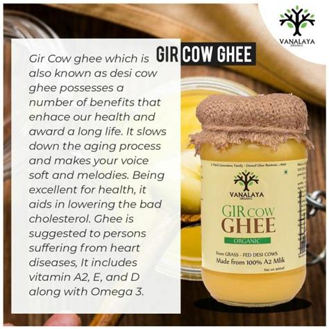 Vanalaya Organic A Desi Gir Cow Ghee From A Milk Prepared By